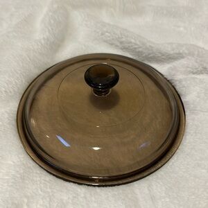 Pyrex Vision Ware Glass Lid V-1.5-C  Amber Brown